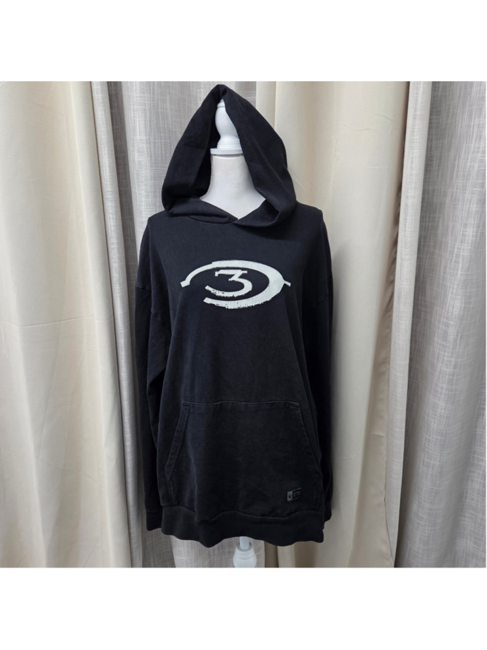 Vintage Xbox 360 Halo 3 Heritage Pullover Hoodie Master Chief Graphic Black XL